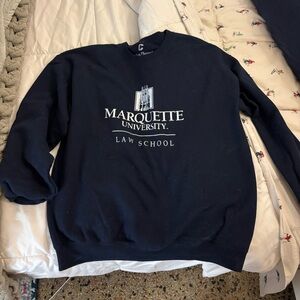 Unisex Marquette University Law School Navy Crewneck